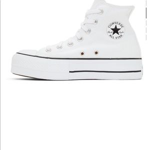 White chuck Taylor lift high sneakers
